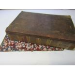 A 19th century leather bound Holy Bible published by SA Oddy (back cover detached) (1)