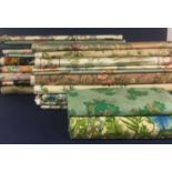 Approx 20 part rolls of upholstery fabric, mainly cottage style floral prints