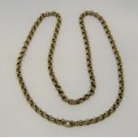 9ct belcher chain necklace, 18g (clasp af)