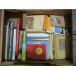 Two boxes of books about Bath and surrounding area, also including numerous maps, guides, pamphlets,