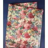 3 pairs short curtains in a cottage floral print by Arthur Sanderson, lined with pencil pleat