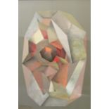 Freda Wadsworth (British 1918-2003) - Querencia II, abstract in tones of orange and grey, pencil,