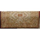 Large Aubusson style needlepoint tapestry panel, 2.8 x 1.8m depicting classical floral motifs in