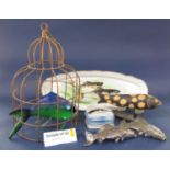 A quantity of ceramics and other items on a fish theme including a set of Bavarian fish
