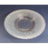 Rene Lalique Jaffa dish with geometric darted borders, acid etched R Lalique France to base, 31 cm
