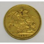 Sovereign dated 1887