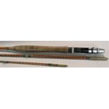 Hardy Conqueror 10ft three sectional cane Grilse rod