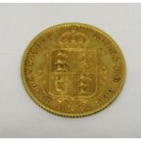 Shield back half sovereign dated 1892