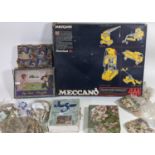 Meccano Motorised 4M box set (unchecked) together with 4 boxed wooden jigsaw puzzles (2 by Chad