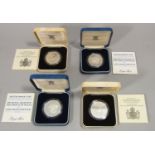 Four Royal Mint silver proof crowns to commemorate The Marriage of The Prince of Wales and Lady