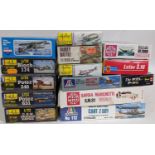 A collection of 15 model kits of WW2 aircraft, all 1:72 scale, some sealed in cellophane and all