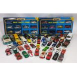 2 Matchbox model car 'Super Value Packs' together with a collection of unboxed model vehicles by