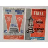 Two football programmes to include The FA Cup Final Saturday May 20th 1967, Chelsea v Tottenham
