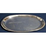 German 830 silver oval card tray, 26 cm long, 5.5 oz approx