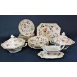 A collection of Wedgwood Devon Rose pattern dinnerwares from the Georgetown collection comprising