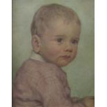 Agnes Clara Tatham, RBA (British B.1893, EXH.1916-1940) - Bust length study of a fair haired baby,