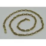 9ct fancy link chain necklace, 8.4g (af)
