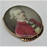 John Bogle (Scottish 1746-1803) - Fine quality miniature bust length portrait of a gentleman in