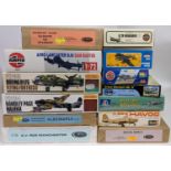Collection of 13 model aircraft kits of WW2 Bomber planes, all believed to be complete and some with
