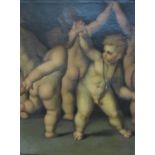 19th century school, possibly continental - Study of a group of dancing cherubs, one with a pearl on