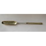 Early George III silver marrow scoop, maker Thomas Dealtry, London 1763, 23 cm long, 1.5 oz approx