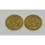 Two sovereigns each dated 1912 (2)