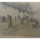 Cecil Aldin (British 1870-1935) signed coloured print of the George Inn, Dorchester, 38.5 x 41 cm,