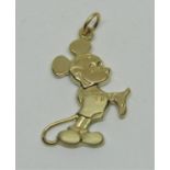 14k Walt Disney Productions Mickey Mouse pendant / charm, 2.3g