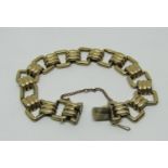 9ct fancy link bracelet, 18g