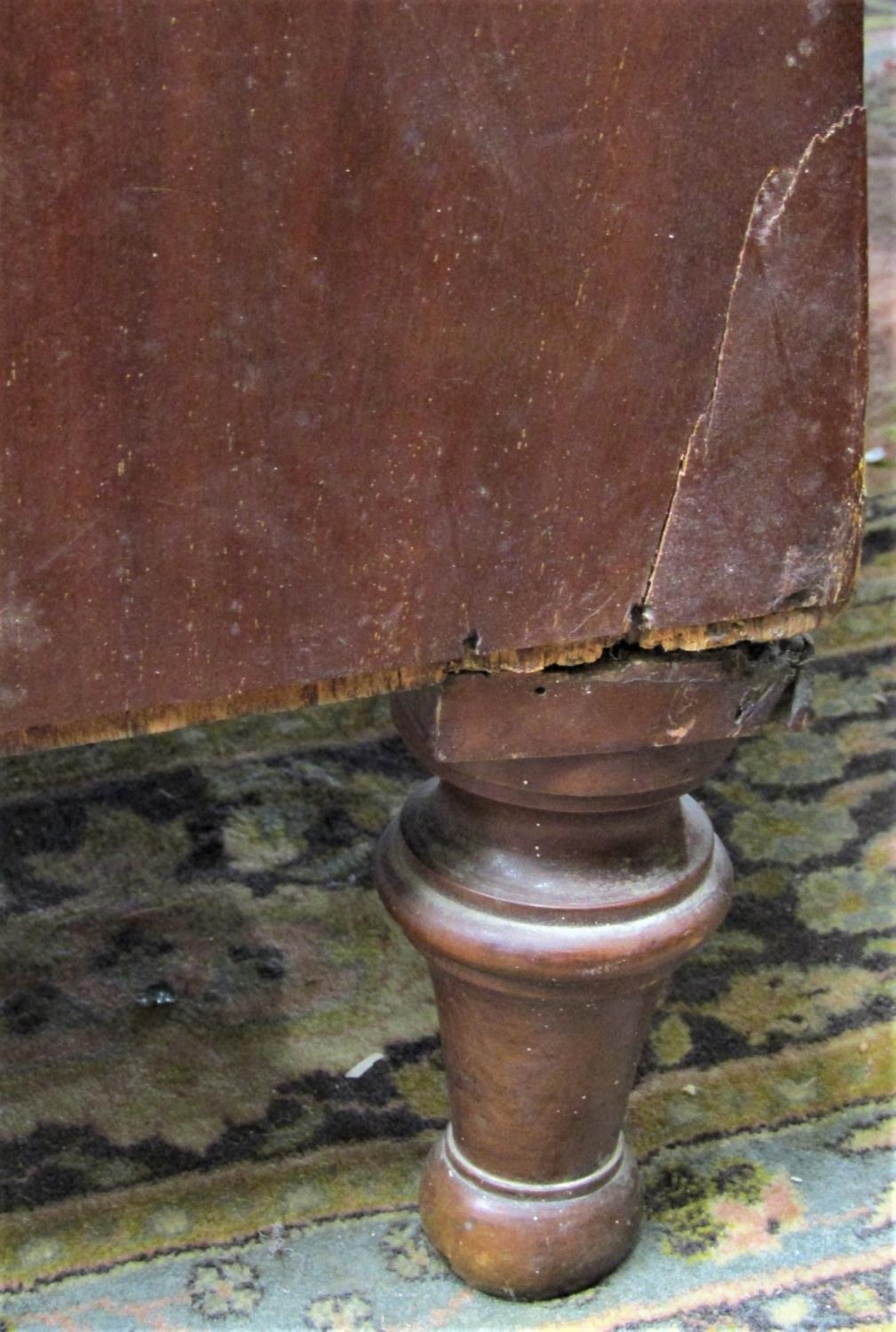 A William IV period inverted breakfront pedestal sideboard, with reeded column supports, enclosing - Image 6 of 6