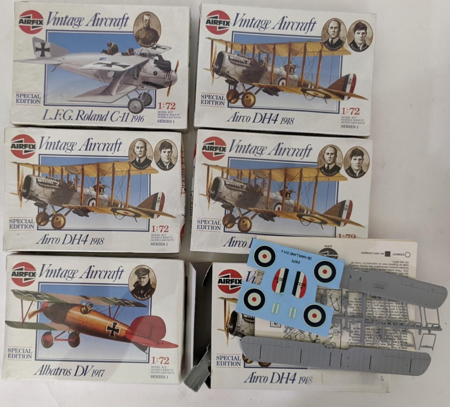 Collection of 24 model aircraft kits od WW1 planes, all believed to be complete and most sealed in - Image 4 of 7