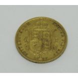 Shield back half sovereign dated 1887