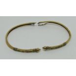 Antique 9ct bangle for repair, 4.1g