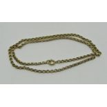 9ct fancy belcher link necklace, 10.2g (replacement 8ct clasp)
