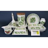 A quantity of Portmeirion Summer Strawberries pattern wares comprising oval serving dishes,