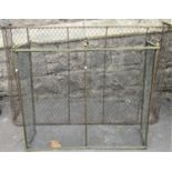 A 19th century brass and wirework nursery guard/fender 116 cm wider x 70 cm high x 30 cm deep,