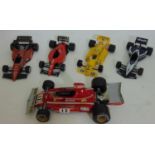 Ferrari 312 B3 Formula 1 Niki Lauda racing car by Polistil, 1:16 scale, no box together with 4