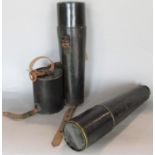 An Aitchison & Dolland of London 'Target Major' three drawer brass telescope number 7510 with