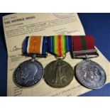 A 1914-18 War medal and Victory medal to 50458 Pte C S Organ of the Worcester regiment and a Bristol