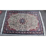 Good quality Bidjar rug with typical scrolled foliate decoration upon a cream ground, 160 x 110 cm