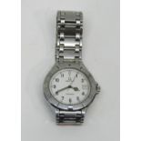 1990s gents Zenith Espada stainless steel sports watch, reference 02.0250.337, white dial with