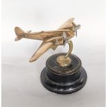 Trench Art Interest - A finely crafted apprentice made/ artificer-art bell model of a Bristol Blenhe