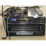 An Onkyo Integra Sacd & dvd/audio/video player DV-800, together with an Onkyo Av receiver TX-
