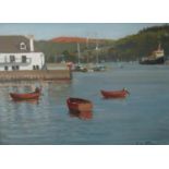 John Whitlock Codner, RWA (British 1930-2008) - View of Lower Ferry, Dartmouth, oil on board,