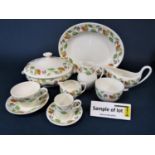 A collection of Wedgwood New Forest pattern wares comprising three two handled tureens and covers,