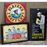 Three vintage style hand painted on board signs of varying size advertising Royal Vinolia
