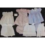 Collection of good quality baby clothes from 1950's and earlier including dress with matching
