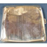 Early 20th century silver cigarette case, 3 oz approx