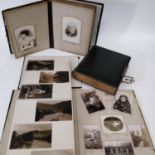 Four photo and other albums to include a photo album (empty) with metal clasp, etc (4)