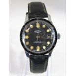 Good 1960s Rotary automatic Aquaplunge II divers watch, the black dial with lume markers and date